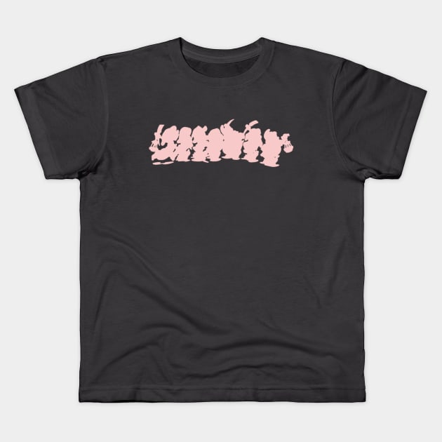 Seven Dwarf Millennial Pink Kids T-Shirt by FandomTrading